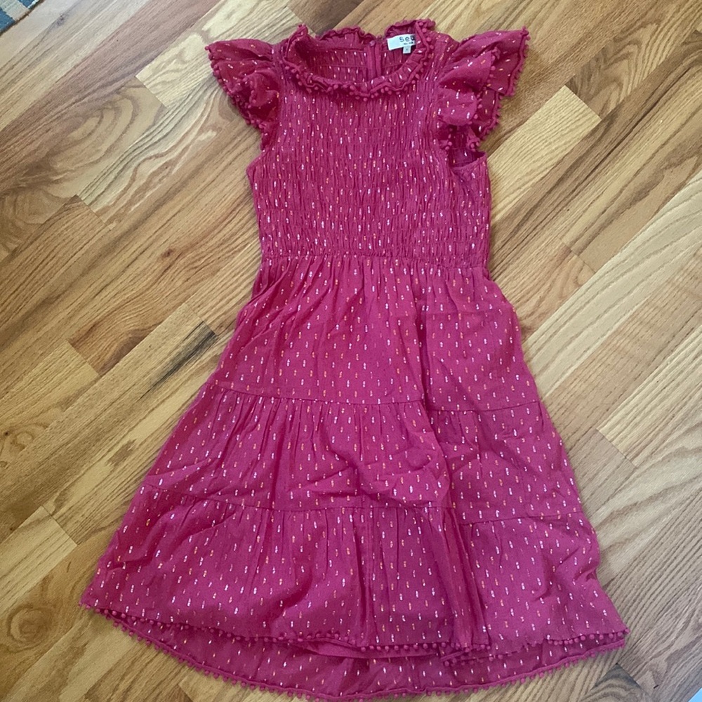 Sea flutter sleeve midi dress excellent condition